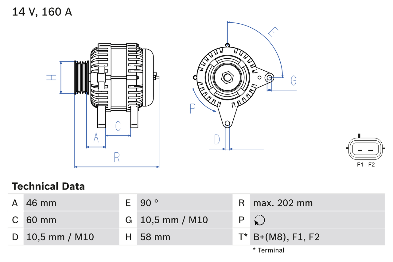 Bosch Alternator/Dynamo 0 986 083 900