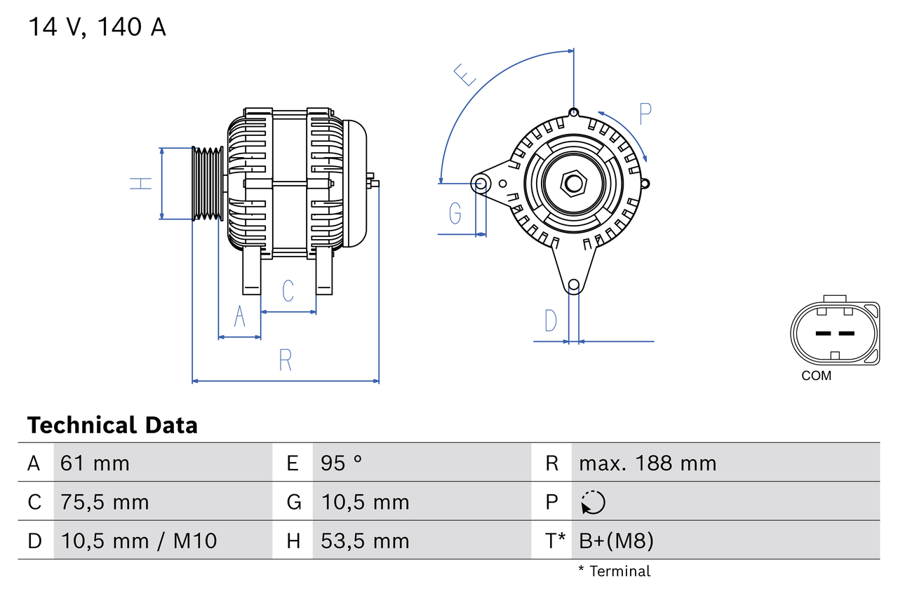 Alternator/Dynamo Bosch 0 986 084 680