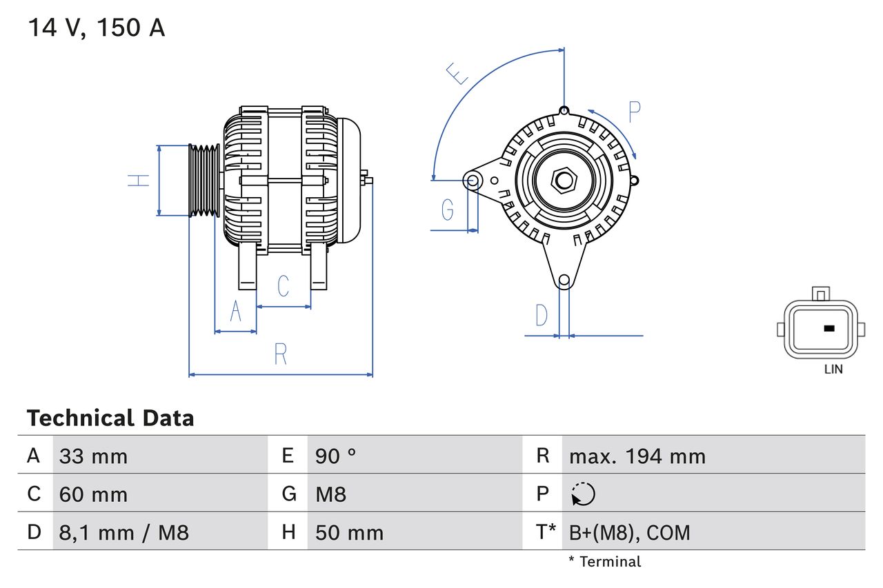 Alternator/Dynamo Bosch 0 986 084 690