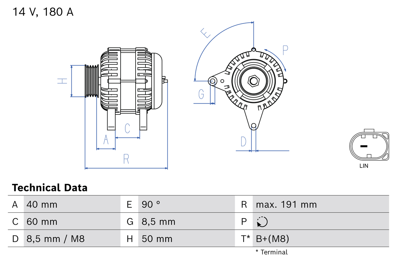 Alternator/Dynamo Bosch 0 986 084 730