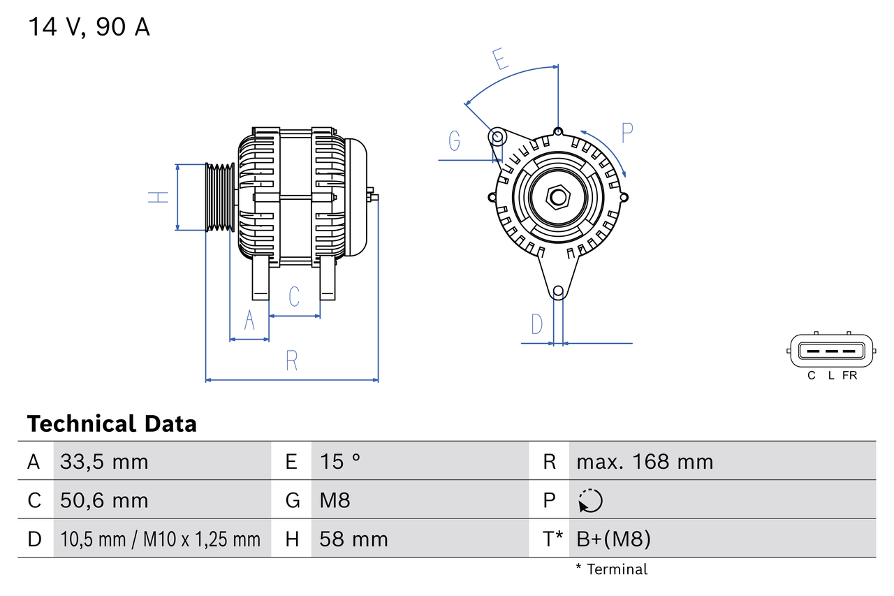Alternator/Dynamo Bosch 0 986 084 970