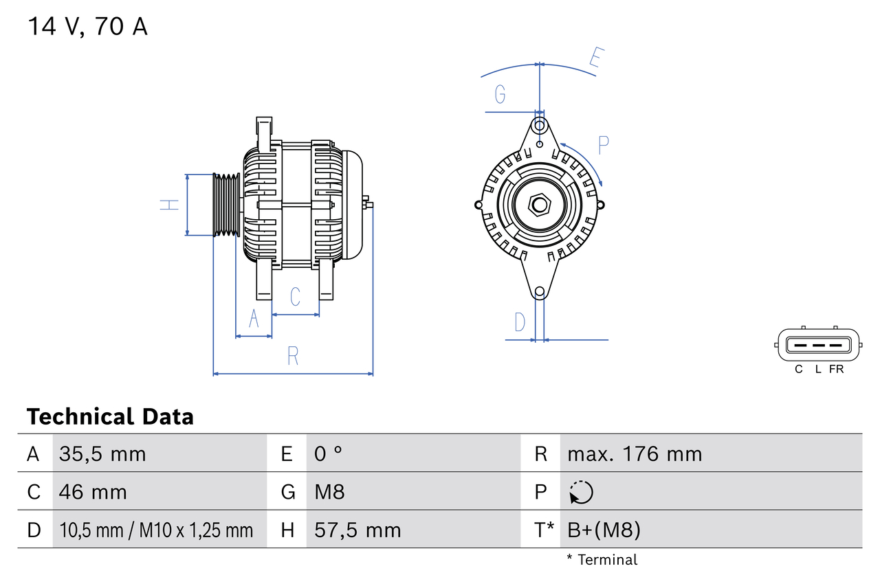 Alternator/Dynamo Bosch 0 986 085 140