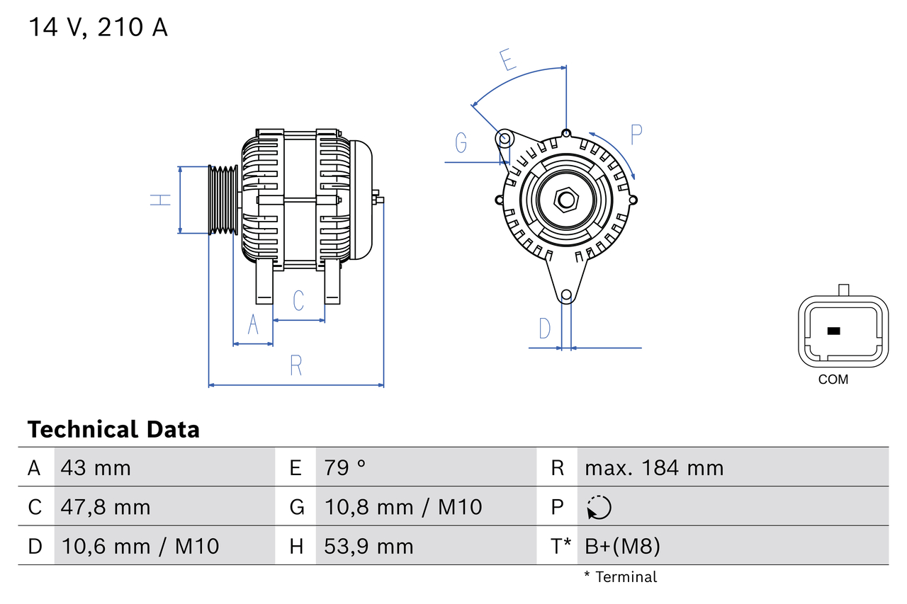 Dynamo / Alternator Bosch 0 986 085 570