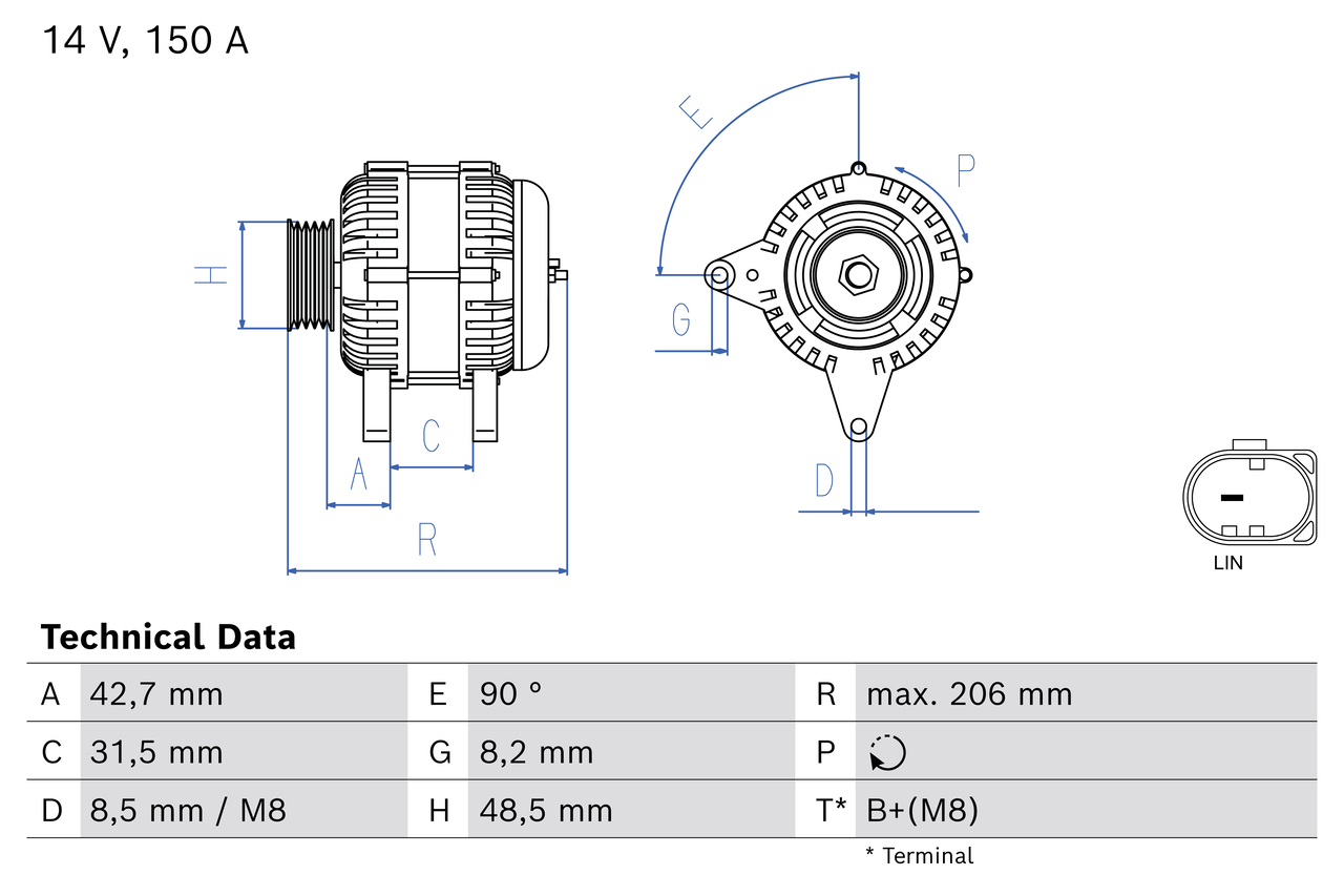 Alternator/Dynamo Bosch 0 986 085 630