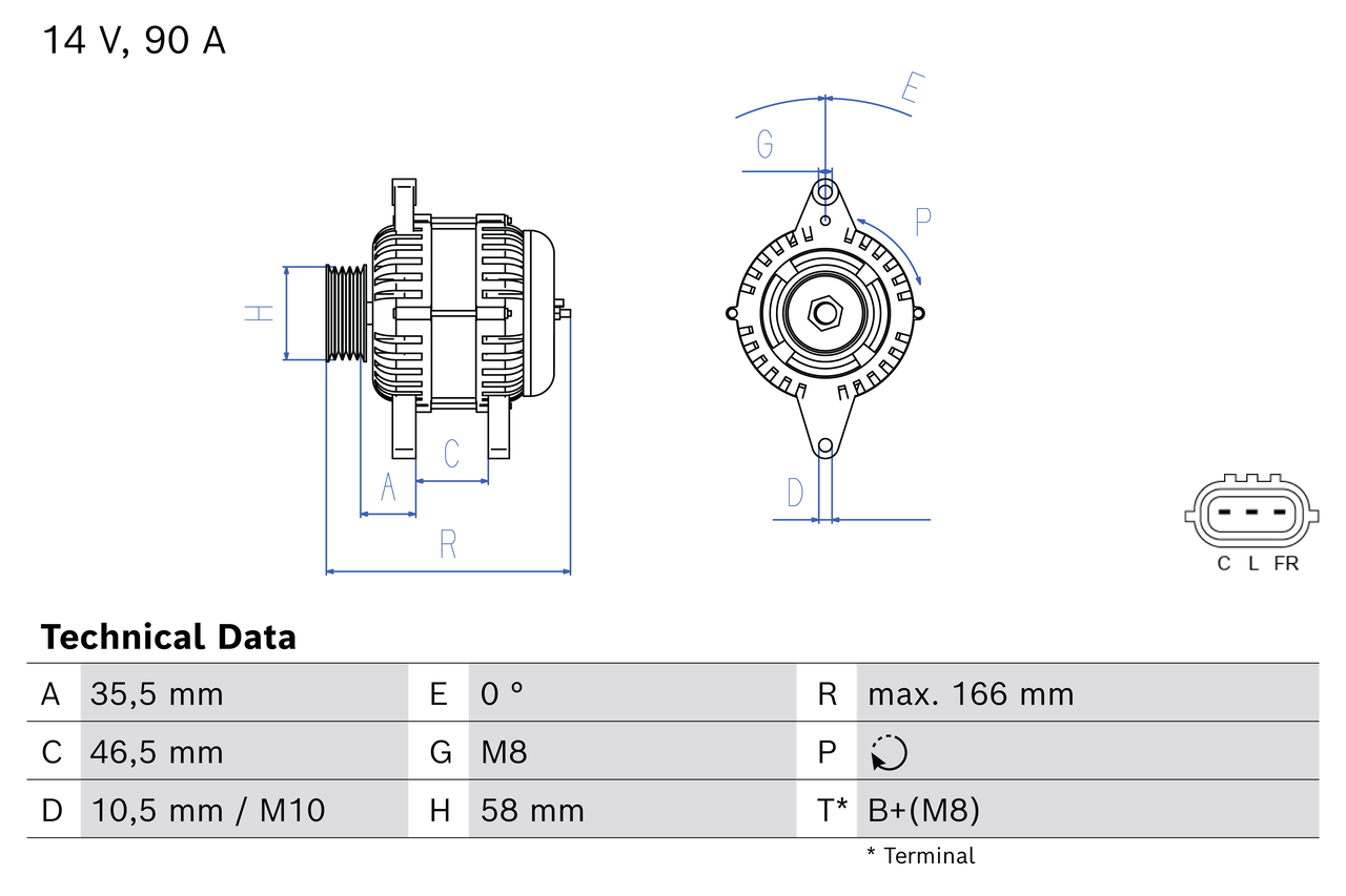 Alternator/Dynamo Bosch 0 986 085 660
