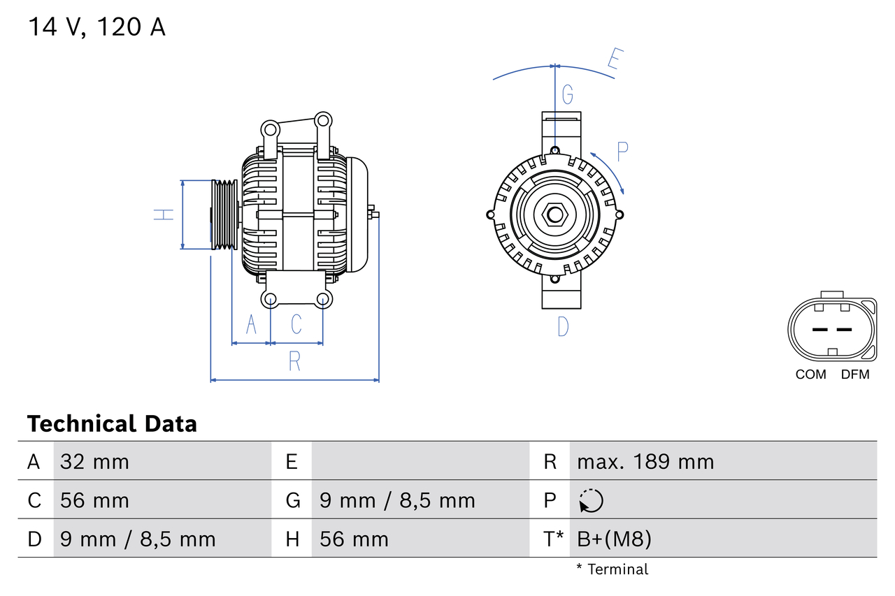 Alternator/Dynamo Bosch 0 986 085 710