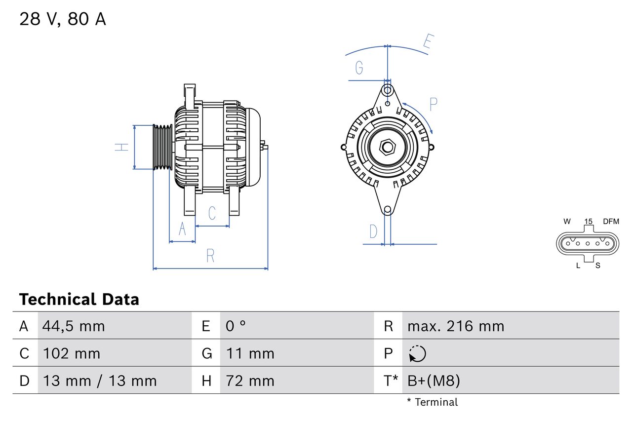 Alternator/Dynamo Bosch 0 986 086 060