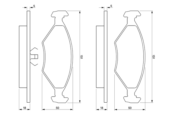Bosch Remblokset 0 986 424 458