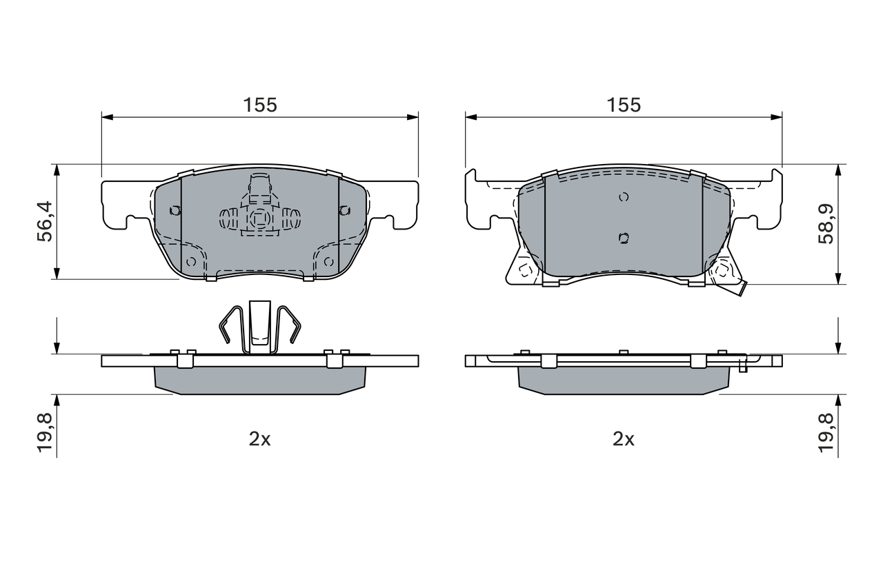 Bosch Remblokset 0 986 424 989