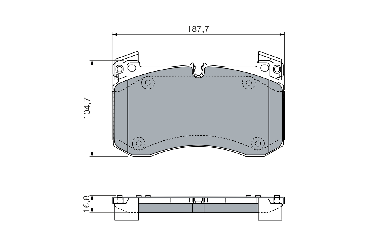 Bosch Remblokkenset, schijfrem 0 986 460 037