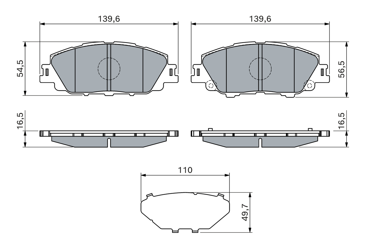 Bosch Remblokkenset, schijfrem 0 986 460 152