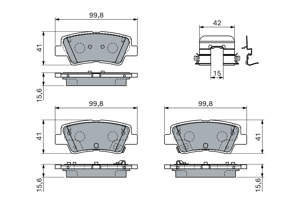 Bosch Remblokkenset, schijfrem 0 986 460 172