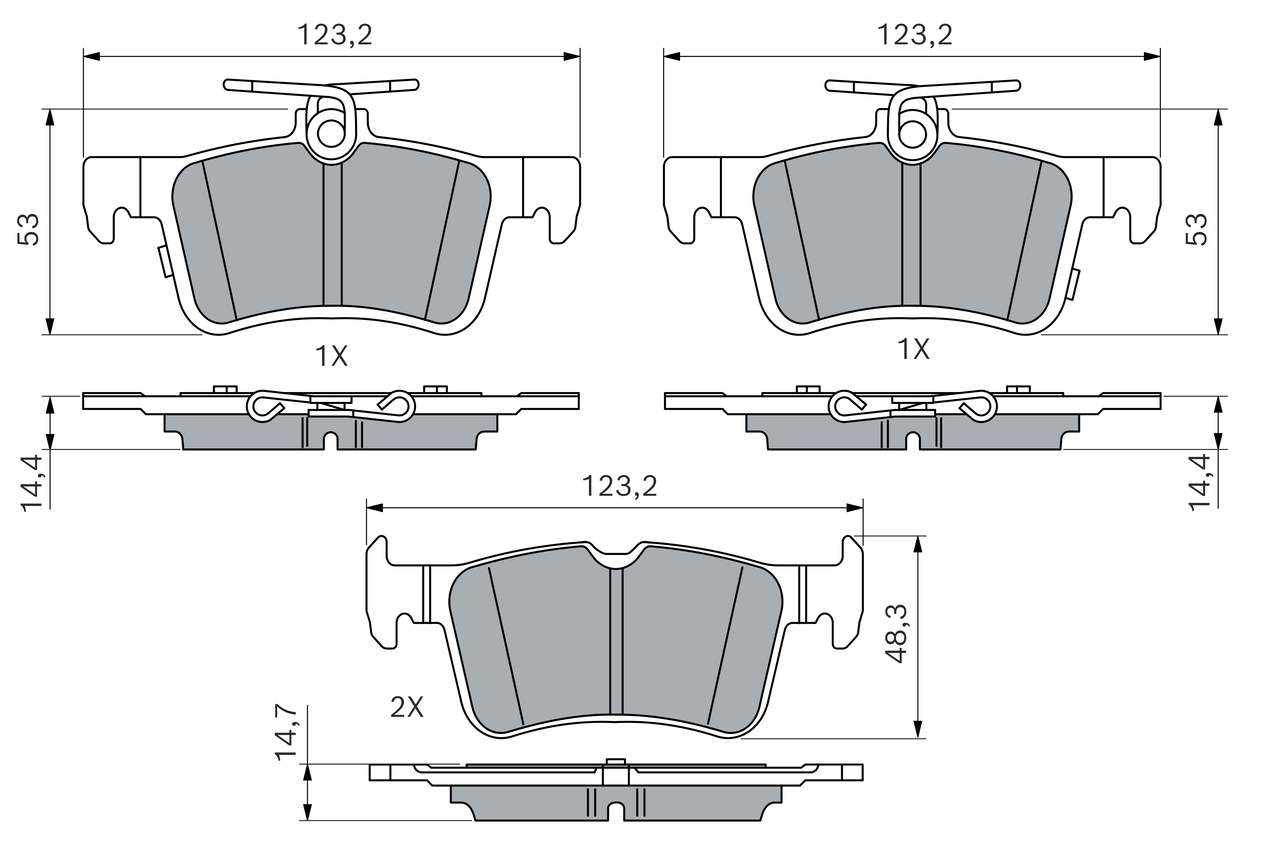 Bosch Remblokkenset, schijfrem 0 986 460 179