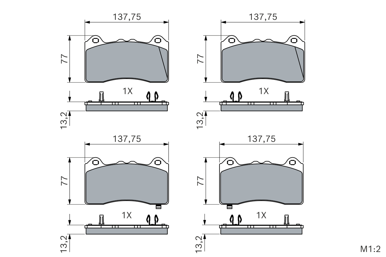 Bosch Remblokkenset, schijfrem 0 986 460 238