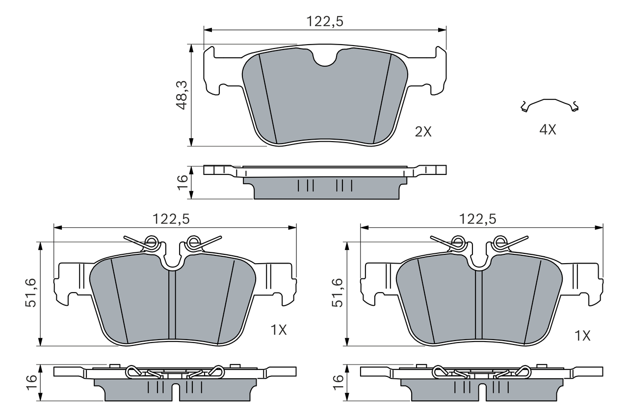 Bosch Remblokkenset, schijfrem 0 986 460 277
