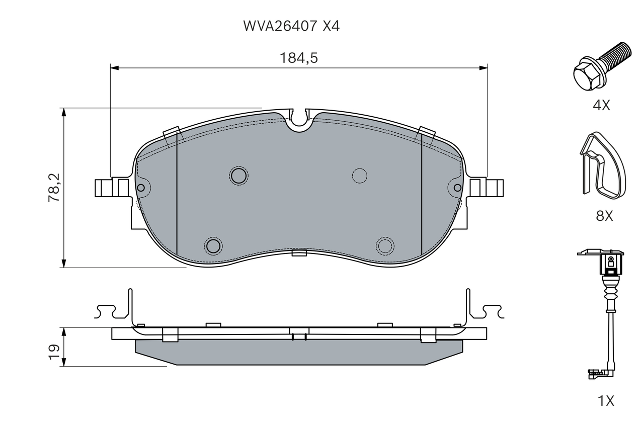 Bosch Remblokkenset, schijfrem 0 986 460 281