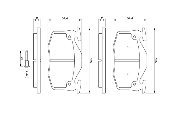 Bosch Remblokset 0 986 461 149