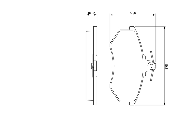 Bosch Remblokset 0 986 466 698