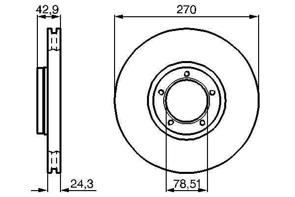 Bosch Remschijven 0 986 478 166