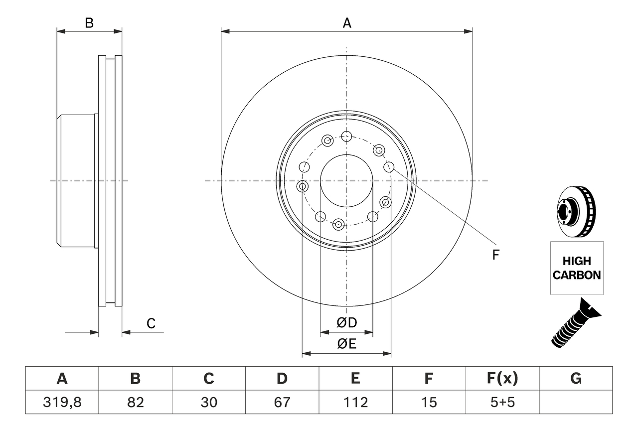 Bosch Remschijven 0 986 478 327