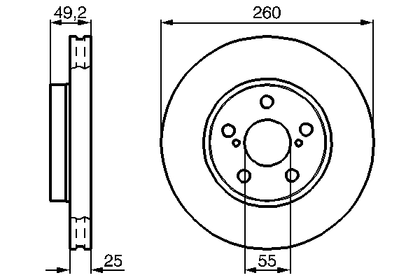 Bosch Remschijven 0 986 478 451