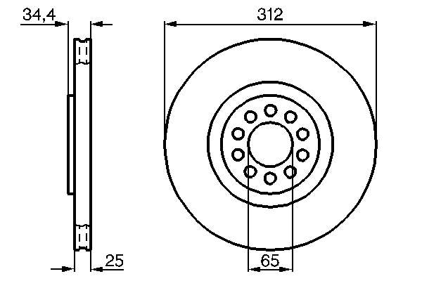 Bosch Remschijven 0 986 478 467
