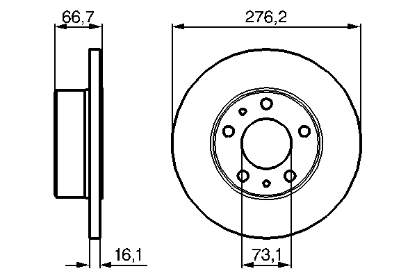 Bosch Remschijven 0 986 479 161