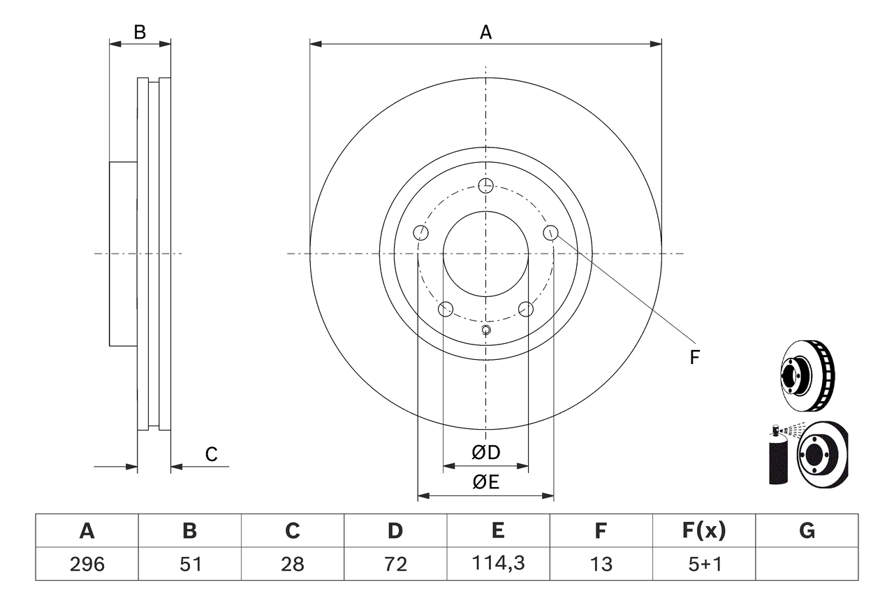 Bosch Remschijven 0 986 479 D76