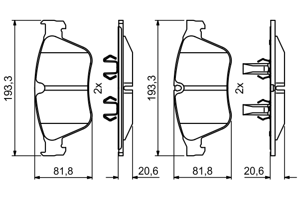 Bosch Remblokset 0 986 494 875