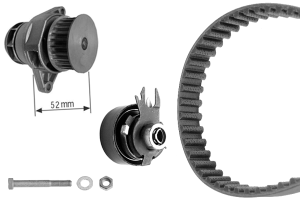 Distributieriem kit inclusief waterpomp Bosch 1 987 948 859