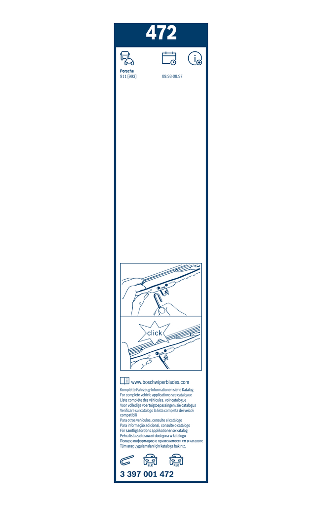 Bosch Ruitenwisserblad 3 397 001 472