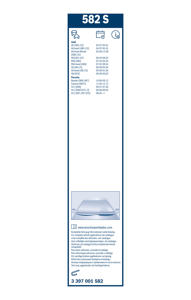 Bosch Ruitenwisserblad 3 397 001 582