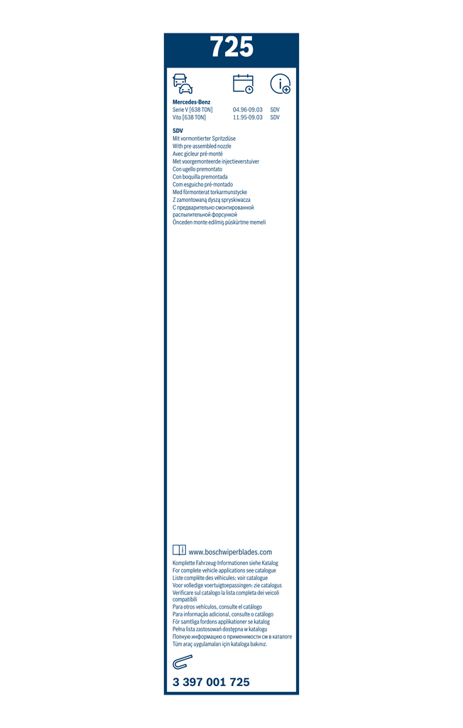 Bosch Ruitenwisserblad 3 397 001 725