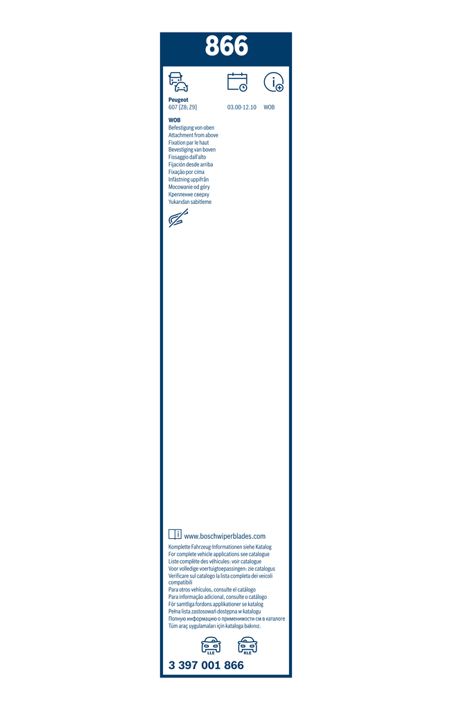 Bosch Ruitenwisserblad 3 397 001 866
