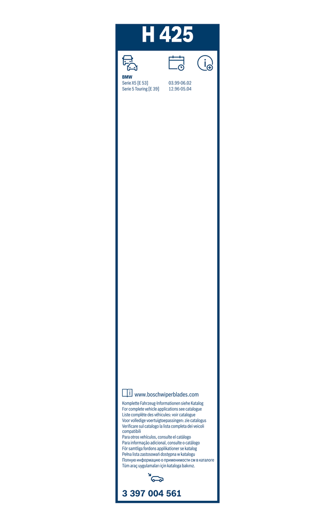 Bosch Ruitenwisserblad 3 397 004 561