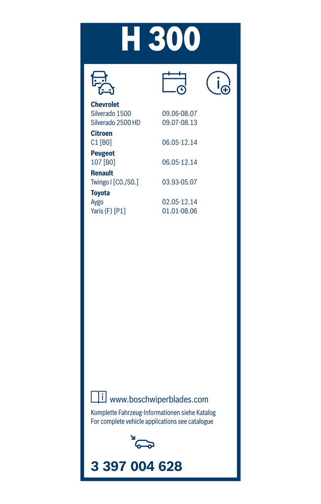 Bosch Ruitenwisserblad 3 397 004 628