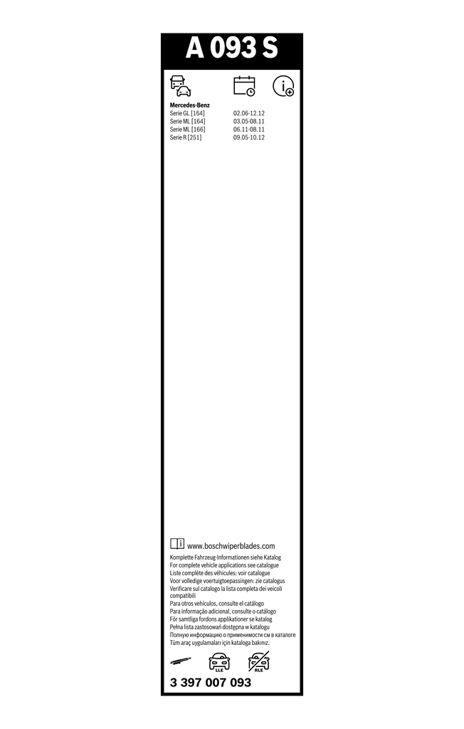 Bosch Ruitenwisserblad 3 397 007 093