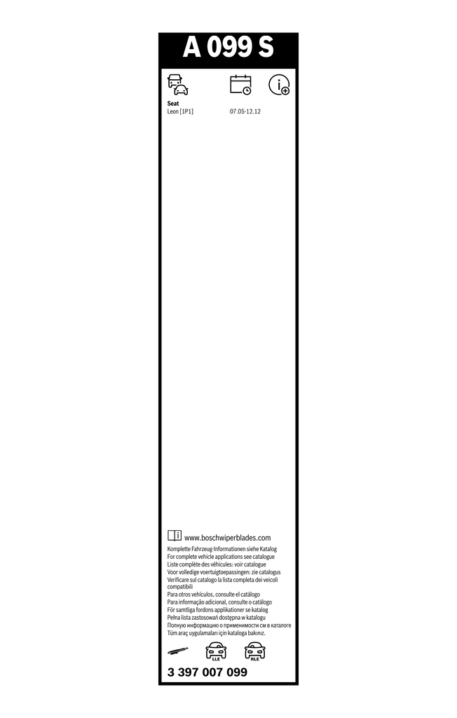 Bosch Ruitenwisserblad 3 397 007 099