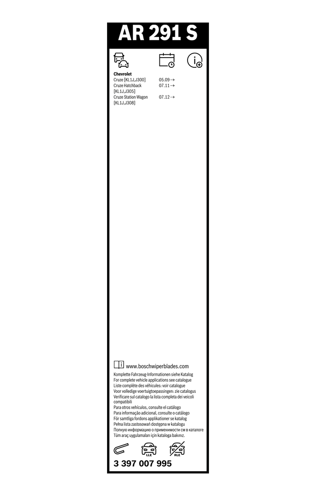 Bosch Ruitenwisserblad 3 397 007 995