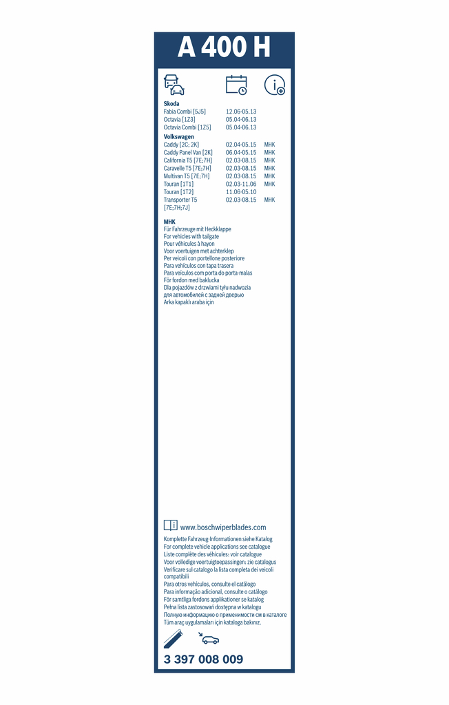 Bosch Ruitenwisserblad 3 397 008 009