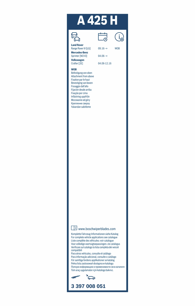 Bosch Ruitenwisserblad 3 397 008 051