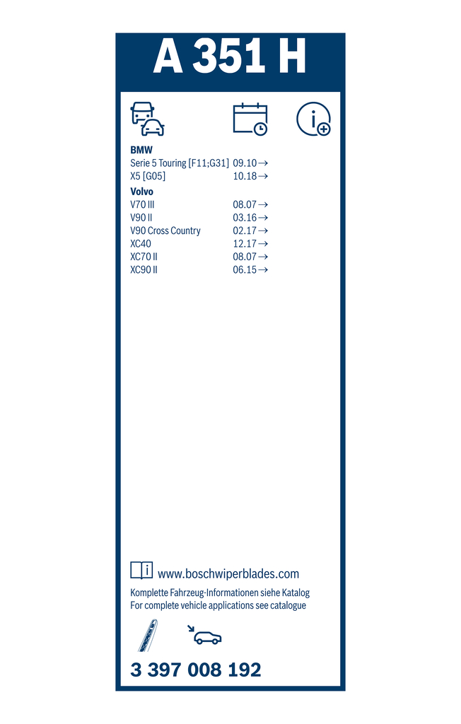 Bosch Ruitenwisserblad 3 397 008 192