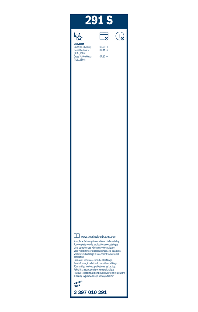 Bosch Ruitenwisserblad 3 397 010 291