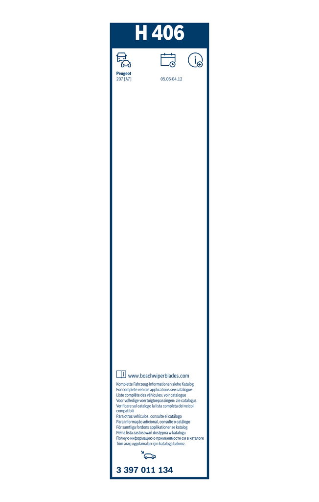 Bosch Ruitenwisserblad 3 397 011 134