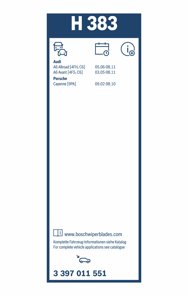 Bosch Ruitenwisserblad 3 397 011 551