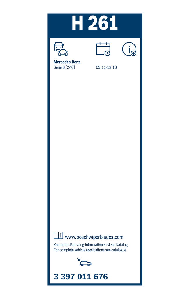 Bosch Ruitenwisserblad 3 397 011 676