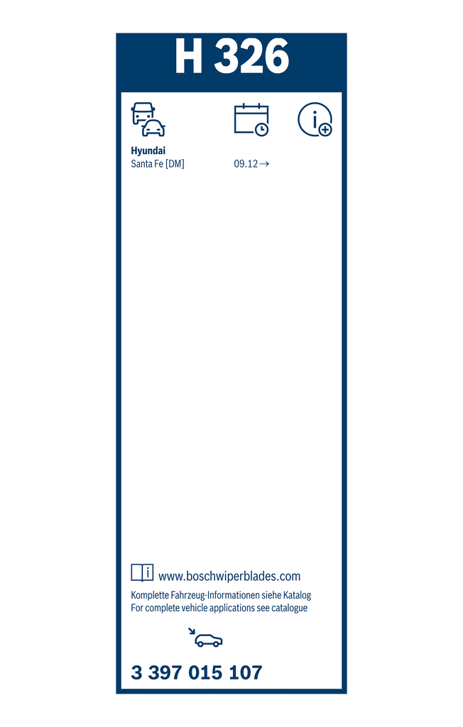 Bosch Ruitenwisserblad 3 397 015 107