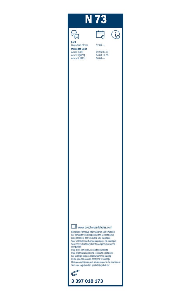 Bosch Ruitenwisserblad 3 397 018 173