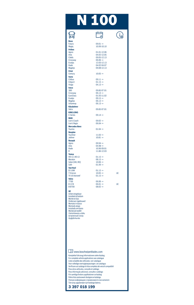Bosch Ruitenwisserblad 3 397 018 199