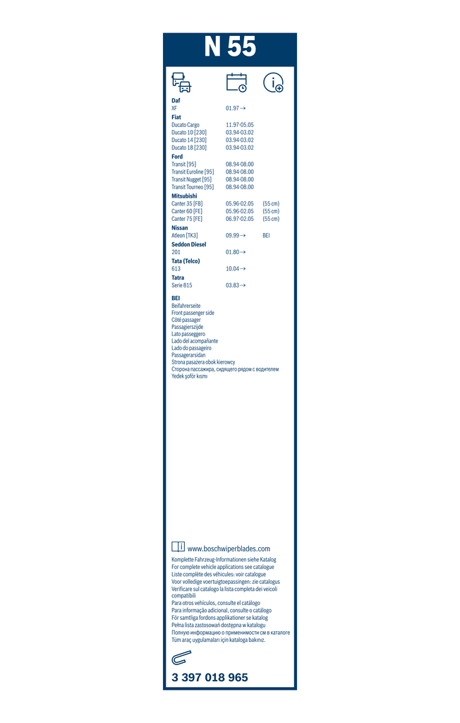 Bosch Ruitenwisserblad 3 397 018 965